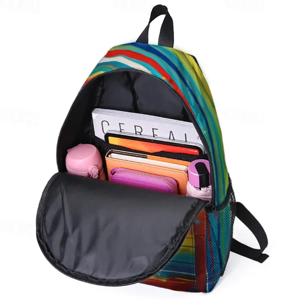 Colorful Sunflower Backpack for School and Travel – Durable Canvas Bag with Vibrant Artistic Design and Adjustable Straps