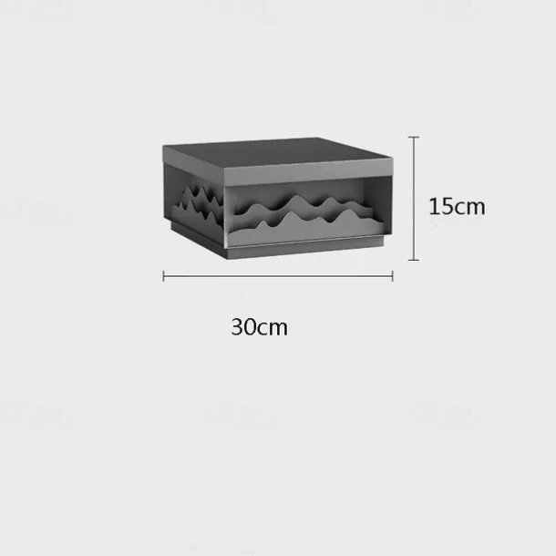 Column Post Lights Square Column Pillar Lamps Modern Black Fence Column Pedestal Light Exterior Waterproof Stainless Steel Gate Deck Stigma Lantern 110-240V 20W