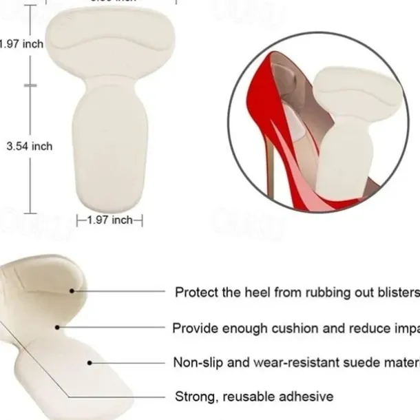 Comfortable Heels Cushioning Pads(Pairs),Heel Grips Cushion Protector Liner Pads Shoes Fit and Comfort Self-Adhesive Insoles Foot Care Preventing Chafing and Blisters