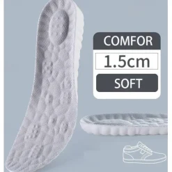 Comfortable Shoe Inserts with Height Boost – Available in 1.5cm, 2.5cm, and 3.5cm Options – Soft Cushioning Insoles for Sneakers, Boots, and Everyday Footwear