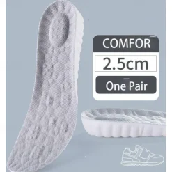 Comfortable Shoe Inserts with Height Boost – Available in 1.5cm, 2.5cm, and 3.5cm Options – Soft Cushioning Insoles for Sneakers, Boots, and Everyday Footwear