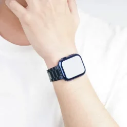 Compatible with Apple Watch band 38mm 40mm 41mm 42mm 44mm 45mm 49mm with Case Shockproof Stainless Steel Strap Replacement Wristband for iwatch Ultra 2 Series 9 8 7 SE 6 5 4 3 2 1