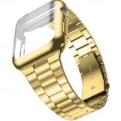 Compatible with Apple Watch band 38mm 40mm 41mm 42mm 44mm 45mm 49mm with Case Shockproof Stainless Steel Strap Replacement Wristband for iwatch Ultra 2 Series 9 8 7 SE 6 5 4 3 2 1