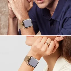 Compatible with Apple Watch band 38mm 40mm 41mm 42mm 44mm 45mm 49mm with Case Shockproof Stainless Steel Strap Replacement Wristband for iwatch Ultra 2 Series 9 8 7 SE 6 5 4 3 2 1