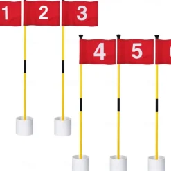 Complete Golf Practice Set - Includes Golf Green Flagstick, Golf Putting Cup, Perfect for Home Backyard Practice Sessions and Improving Your Golf Skills