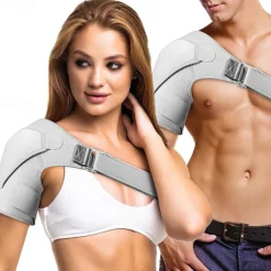 Compression Recovery Shoulder Brace - Immobilizer for Torn Rotator Cuff, AC Joint Pain Relief, Dislocation, Arm Stability, Injuries, Tears - Adjustable Fits Men, Women