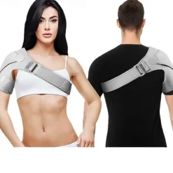 Compression Recovery Shoulder Brace - Immobilizer for Torn Rotator Cuff, AC Joint Pain Relief, Dislocation, Arm Stability, Injuries, Tears - Adjustable Fits Men, Women