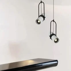 Concrete Swivel Arm Minimalist Pendant Light Adjustable Length 1-Light Pendant Contemporary LED 110-240V