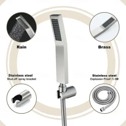 Contemporary Hand Shower Chrome / Brushed / Ti-PVD Feature - Shower, Shower Head / Stainless Steel / Brass / Yes
