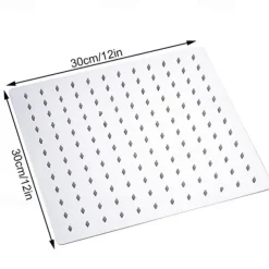 Contemporary Rain Shower Electroplated Feature - Water-saving, Shower Head