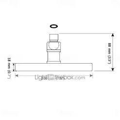 Contemporary Rain Shower,Wall Mounted Chrome Finish LED Color Changes with Water Temperature Rainfall Shower Top Spray