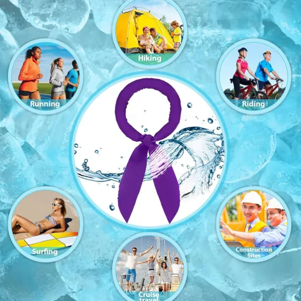 Cool Scarf Wrap Summer Cool Ice Towel, Neck Cooling Scarf, Cooling Neck Wrap Headband, Scarf Cooling Gel Neck