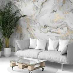 Cool Wallpapers Abstract Marble Wallpaper Wall Mural Wall Covering Sticker Peel and Stick Removable PVC/Vinyl Material Self Adhesive/Adhesive Required Wall Decor for Living Room Kitchen Bathroom