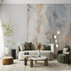 Cool Wallpapers Abstract Marble Wallpaper Wall Mural Wall Covering Sticker Peel and Stick Removable PVC/Vinyl Material Self Adhesive/Adhesive Required Wall Decor for Living Room Kitchen Bathroom