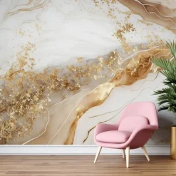 Cool Wallpapers Abstract Marble Wallpaper Wall Mural White Covering Sticker Peel and Stick Removable PVC/Vinyl Material Self Adhesive/Adhesive Required Wall Decor for Living Room Kitchen Bathroom