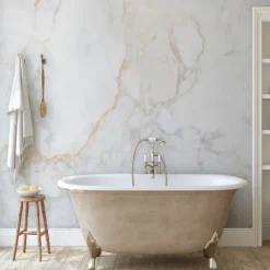 Cool Wallpapers Abstract Marble Wallpaper Wall Mural White Covering Sticker Peel and Stick Removable PVC/Vinyl Material Self Adhesive/Adhesive Required Wall Decor for Living Room Kitchen Bathroom