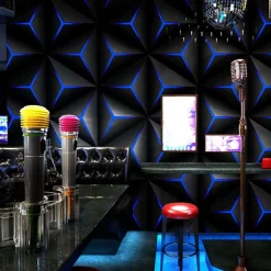 Cool Wallpapers 3D Wallpaper Wall Mural Modern Style PVC Green Red Wallpaper Adhesive Required Wall Mural,Cabinet Furniture Countertop Paper Roll Wallpaper,20.8