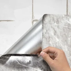 Cool Wallpapers Marble Wallpaper Wall Mural Waterproof Oil Proof MoistureProof Furniture Renovation Self-Adhesive Easily Removable Wall Covering Kitchen Countertop Cabinet Shelf Liner 23.6