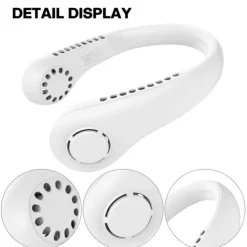 Cooling Bladeless Neck Fan – Wearable Hands-Free USB Rechargeable Fan with 3 Speeds, Ideal Gift for Travel or Sports