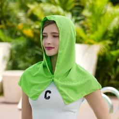 Cooling Hoodie Towel Absorbent Quick-Drying Cooling Towels for Neck and Face UV Sun Protection Cooling Neck Wraps Sport Head Cooling Towel Hot Weather