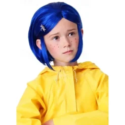 Coraline Blue Costume Wig for Girls Halloween Cosplay Party Wigs