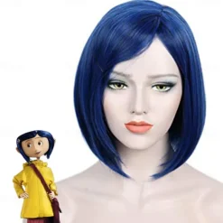Coraline Movie Blue Cosplay Wig Halloween Wigs