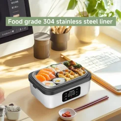 Cordless Electric Lunch Box Food Heater 60W Quick Heating Leak Proof 1L