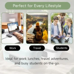 Cordless Electric Lunch Box Food Heater 60W Quick Heating Leak Proof 1L