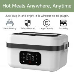 Cordless Electric Lunch Box Food Heater 60W Quick Heating Leak Proof 1L