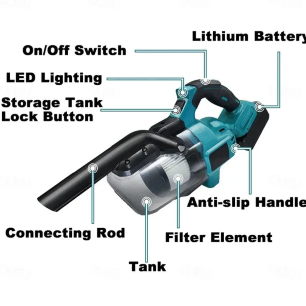 Cordless Handheld Vacuum Cleaner Multi-function Dust Collection Lithium Battery Vacuum Cleaner Wireless High Suction