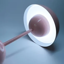 Cordless Touch Table Lamp, Dimmable Mushroom Beside Lamps Tri-Color Temperatures, Battery Operated Desk Lamp for Living Room, Bar and Bedroom, Yellow White Black