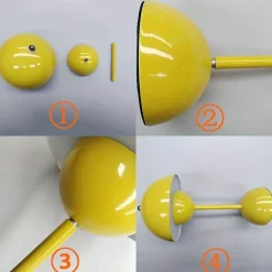 Cordless Touch Table Lamp, Dimmable Mushroom Beside Lamps Tri-Color Temperatures, Battery Operated Desk Lamp for Living Room, Bar and Bedroom, Yellow White Black