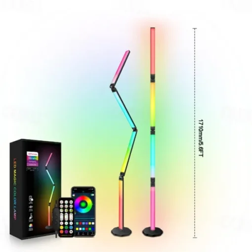 Corner Floor Lamp Smart APP Control LED Corner Lamp Modern Standing Lamp for Living Room Bedroom Gaming Room