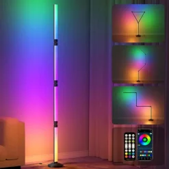Corner Floor Lamp Smart APP Control LED Corner Lamp Modern Standing Lamp for Living Room Bedroom Gaming Room