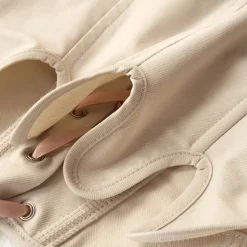 Corset Women's Corset Tops Simple Style Overbust Corset Backless Tummy Control Pure Color Lace Up Prom Party & Evening Club Spring Summer Army Green Khaki Home Outfits