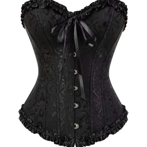 Corset Women's Plus Size Corsets Corsets Country Sexy Lady Sweetheart Tummy Control Push Up Jacquard Abstract Flower Hook & Eye Lace Up Nylon / Cotton Wedding Special Home Outfits