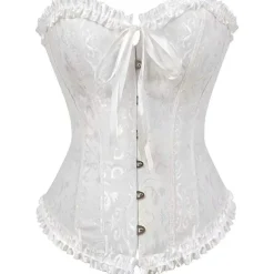 Corset Women's Plus Size Corsets Corsets Country Sexy Lady Sweetheart Tummy Control Push Up Jacquard Abstract Flower Hook & Eye Lace Up Nylon / Cotton Wedding Special Home Outfits