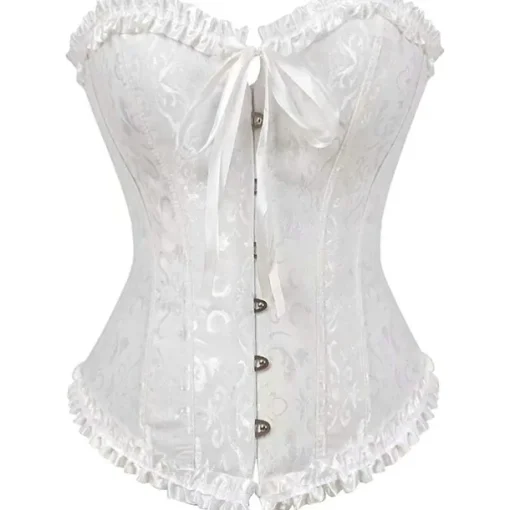 Corset Women's Plus Size Corsets Corsets Country Sexy Lady Sweetheart Tummy Control Push Up Jacquard Abstract Flower Hook & Eye Lace Up Nylon / Cotton Wedding Special Home Outfits