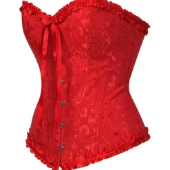 Corset Women's Plus Size Corsets Corsets Country Sexy Lady Sweetheart Tummy Control Push Up Jacquard Abstract Flower Hook & Eye Lace Up Nylon / Cotton Wedding Special Home Outfits