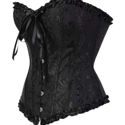 Corset Women's Plus Size Corsets Corsets Country Sexy Lady Sweetheart Tummy Control Push Up Jacquard Abstract Flower Hook & Eye Lace Up Nylon / Cotton Wedding Special Home Outfits