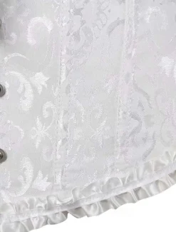 Corset Women's Plus Size Corsets Corsets Country Sexy Lady Sweetheart Tummy Control Push Up Jacquard Jacquard Abstract Flower Hook & Eye Lace Up Nylon / Cotton Wedding Special