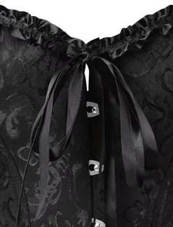 Corset Women's Plus Size Corsets Corsets Country Sexy Lady Sweetheart Tummy Control Push Up Jacquard Jacquard Abstract Flower Hook & Eye Lace Up Nylon / Cotton Wedding Special