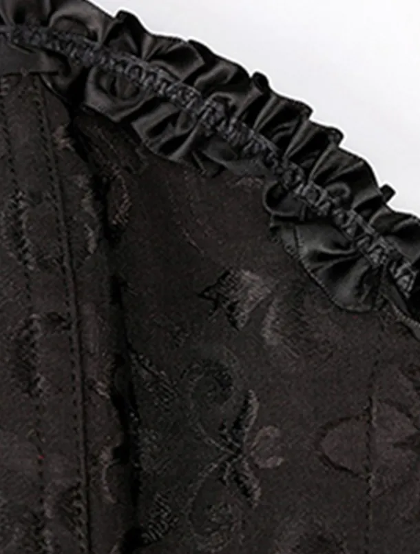 Corset Women's Plus Size Corsets Corsets Country Sexy Lady Sweetheart Tummy Control Push Up Jacquard Jacquard Abstract Flower Hook & Eye Lace Up Nylon / Cotton Wedding Special