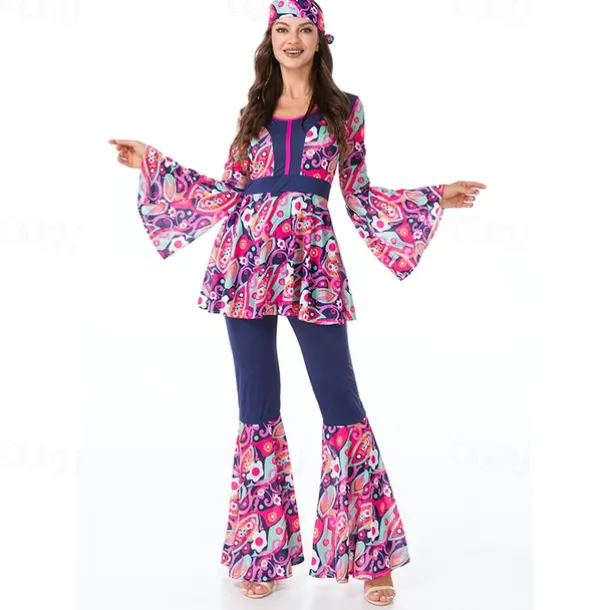 Cosplay Cosplay Costume Halloween Group Couples Costumes Abba Costume Adults' Men's Women's Retro Vintage 1970s Halloween Carnival Masquerade Easy Carnival Costume