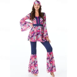 Cosplay Cosplay Costume Halloween Group Couples Costumes Abba Costume Adults' Men's Women's Retro Vintage 1970s Halloween Carnival Masquerade Easy Carnival Costume