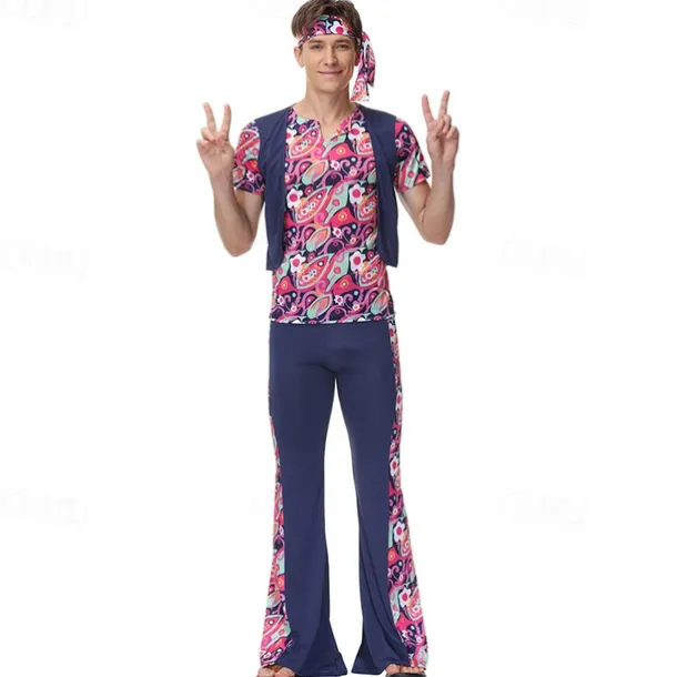 Cosplay Cosplay Costume Halloween Group Couples Costumes Abba Costume Adults' Men's Women's Retro Vintage 1970s Halloween Carnival Masquerade Easy Carnival Costume