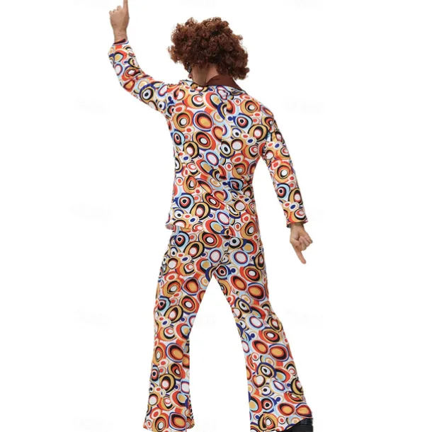 Cosplay Couples Carnival Costume Outfits Adults' Men's Women's Hippie 1970s Disco Party Carnival Masquerade Mardi Gras Easy Carnival Costume