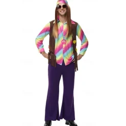 Cosplay Couples Carnival Costume Cosplay Costume Halloween Group Couples Costumes Adults' Men's Women's 1970s Disco Party Halloween Carnival Masquerade Easy Carnival Costume