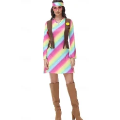 Cosplay Couples Carnival Costume Cosplay Costume Halloween Group Couples Costumes Adults' Men's Women's 1970s Disco Party Halloween Carnival Masquerade Easy Carnival Costume