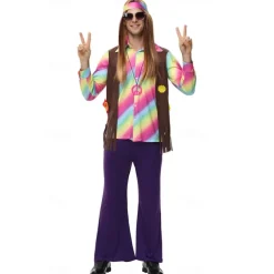 Cosplay Couples Carnival Costume Cosplay Costume Halloween Group Couples Costumes Adults' Men's Women's 1970s Disco Party Halloween Carnival Masquerade Easy Carnival Costume